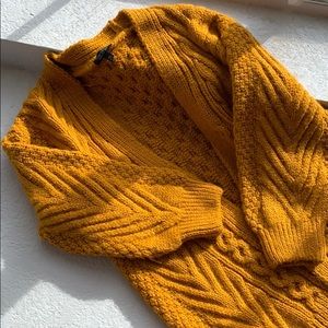 TOPSHOP CABLE KNIT OVERSIZED CARDIGAN